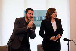 Kamala Harris campaigns with Abdul El-Sayed to unify Democratic voters